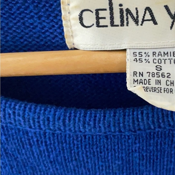 Celina Yang Womens Vintage Sequin Floral Sweater - Picture 9 of 9